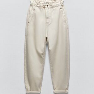 🤍Zara Baggy Fit Paper Bag Jeans 🤍